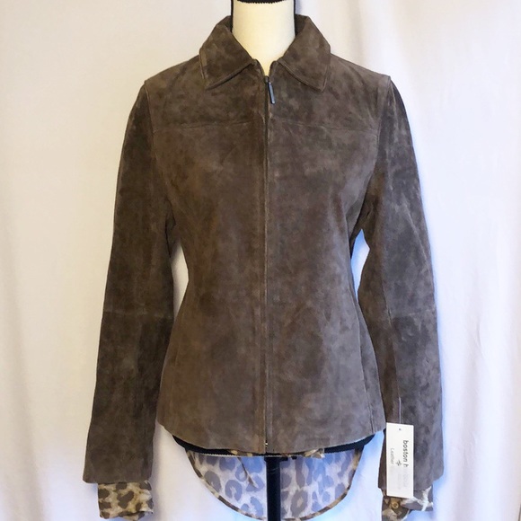 Boston Harbour Boho Vintage Deadstock Genuine Suede Leather Jacket - Picture 2 of 11
